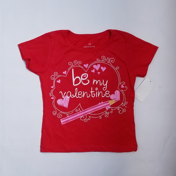 NWT Toddler Girls Valentine T-Shirt/Top - Picture 1 of 2